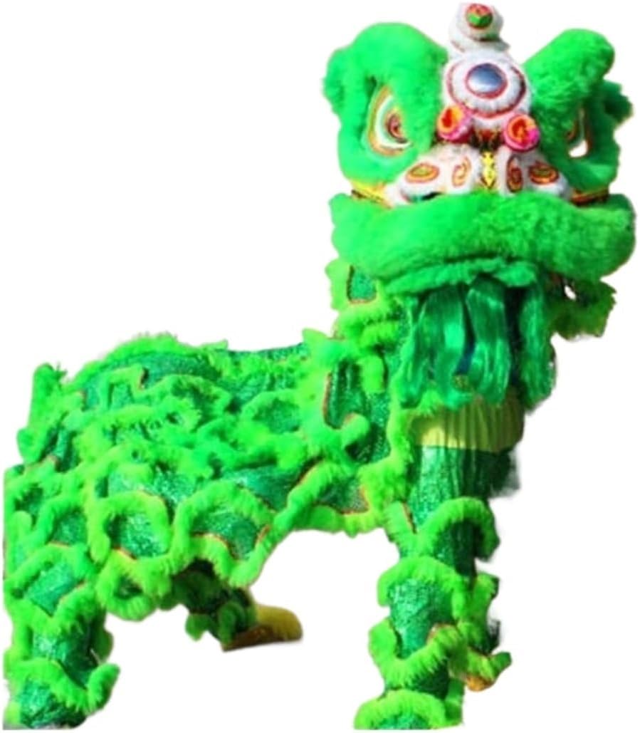 Lion Dance Dragon Dance for Outdoor Chinese New Year Lion Dance Mascot Costume Lion Dance Chinese Folk Art Adults Cosplay Outdoor Sports Party Traditional Festivals(Orange)