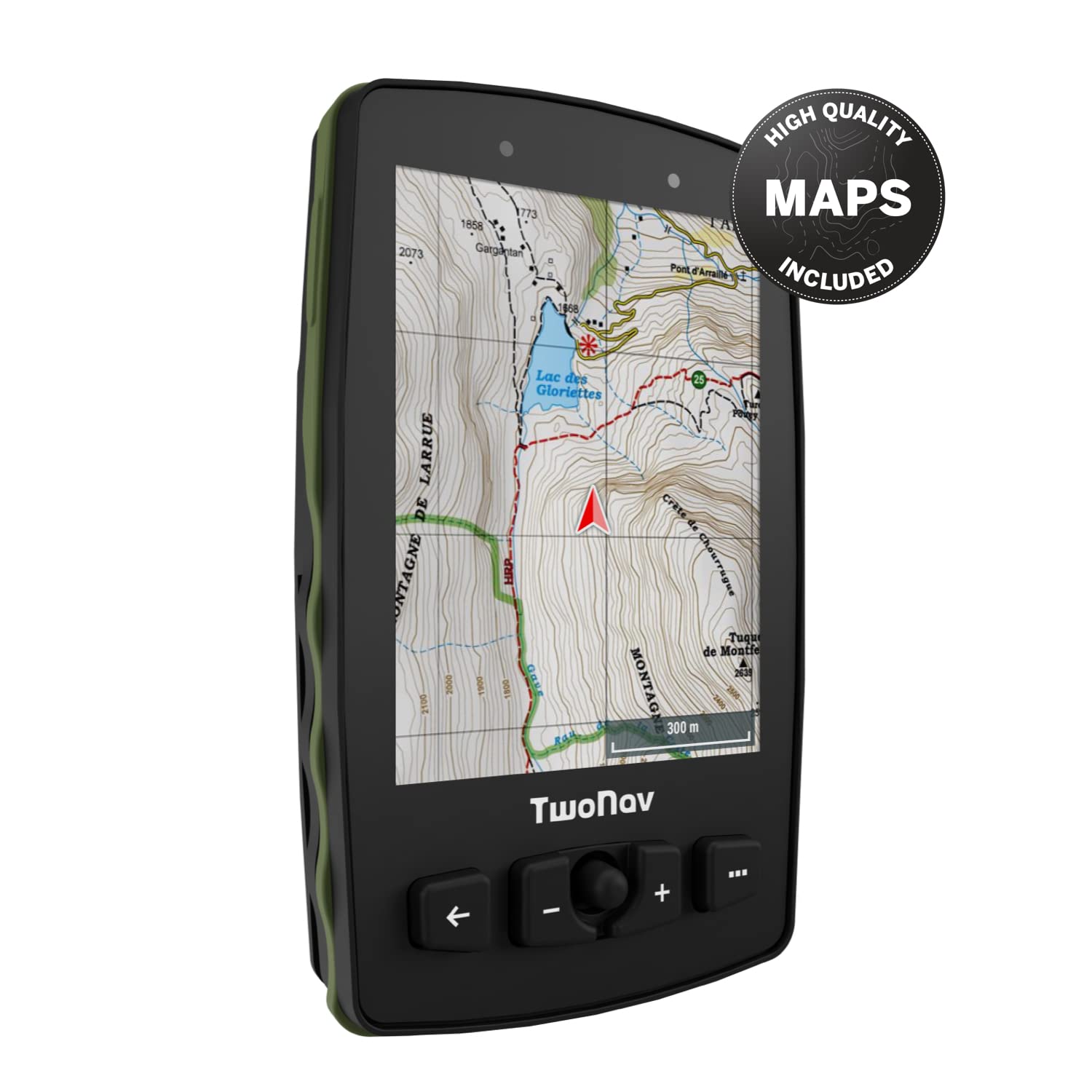 GPS Aventura 2 Plus - Alpinisme/Joystick/Écran 3,7" / Autonomie 36 h + Batterie Amovible/Mémoire 32 Go + Emplacement MicroSD/Carte SIM/Carte topographique + Routes incluses/Vert