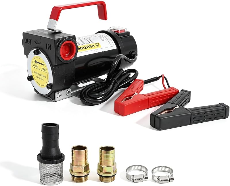 Bomba Elétrica de Transferência de Combustível BLACKHORSE-RACING 12 V 175 W para Diesel, Biodiesel e Querosene – 1 unidade