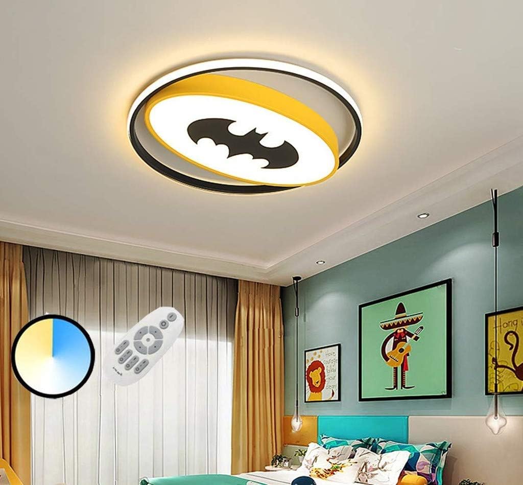WJLL Batman LED Deckenlampe Kinderzimmer - Dimmbar Mit Fernbedienung Comic Held Beleuchtung