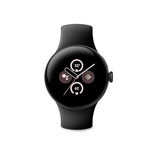 Immagine del prodotto Google Pixel Watch 2 con Fitbit Monitoraggio battito cardiaco, Gestione stress, Funzionalità di sicurezza - Smartwatch Android - Cassa in alluminio - Cinturino sportivo nero - Wi-Fi