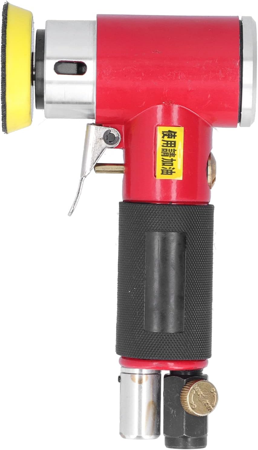 Mini Pneumatic Polisher, Air Sander Kit with 3mm Deflection Diameter, 15000rpm Elbow Design for Tight Spaces, Includes Grinding Disc and Wrench for Auto Body Repair (EU Style)