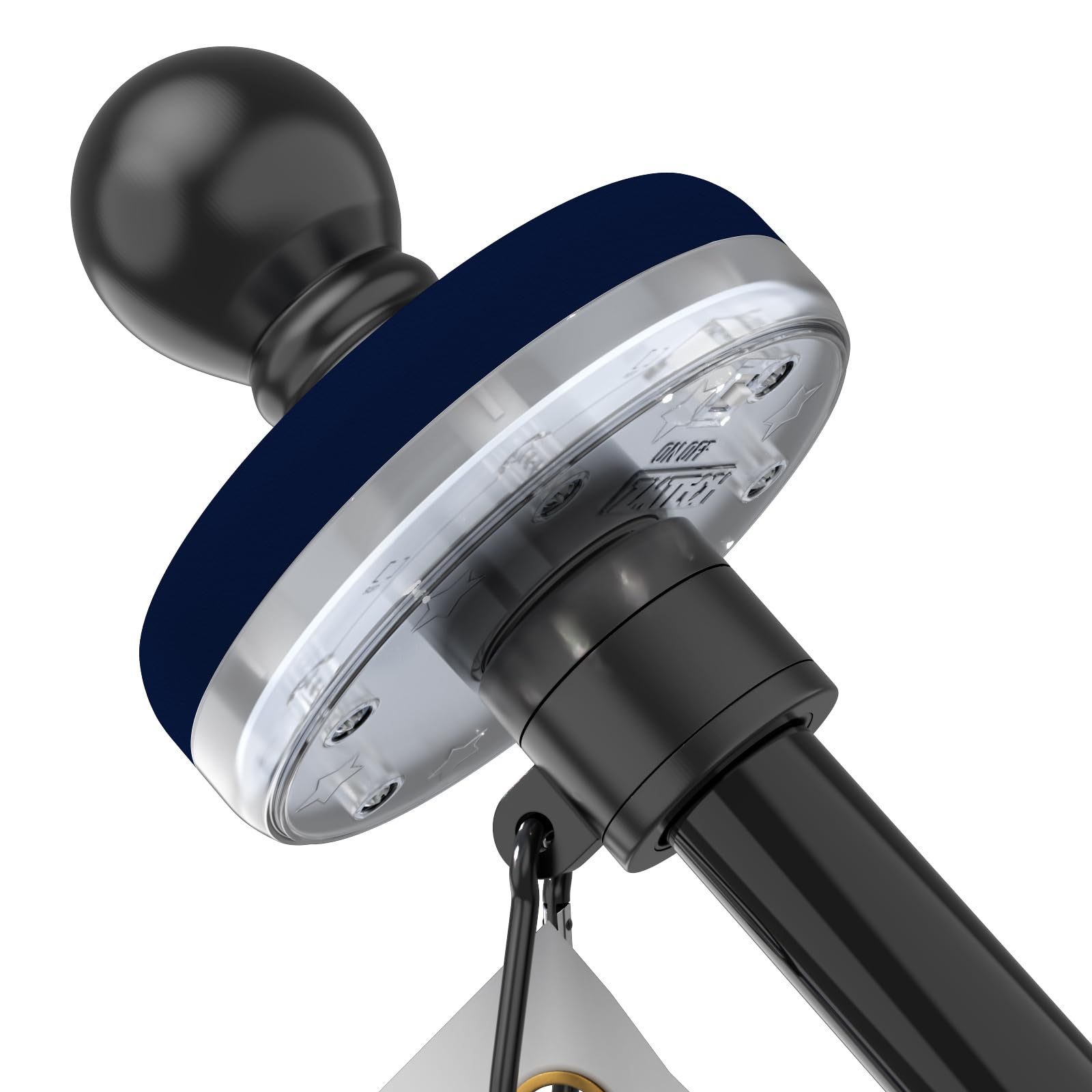 FIASON LED Solar Light for Flag Pole, Waterproof Outdoor Lighting for 5-10 FT Flagpoles, Fits 1" Diameter Poles, Dusk to Dawn Auto On/Off (1PC, Blue,