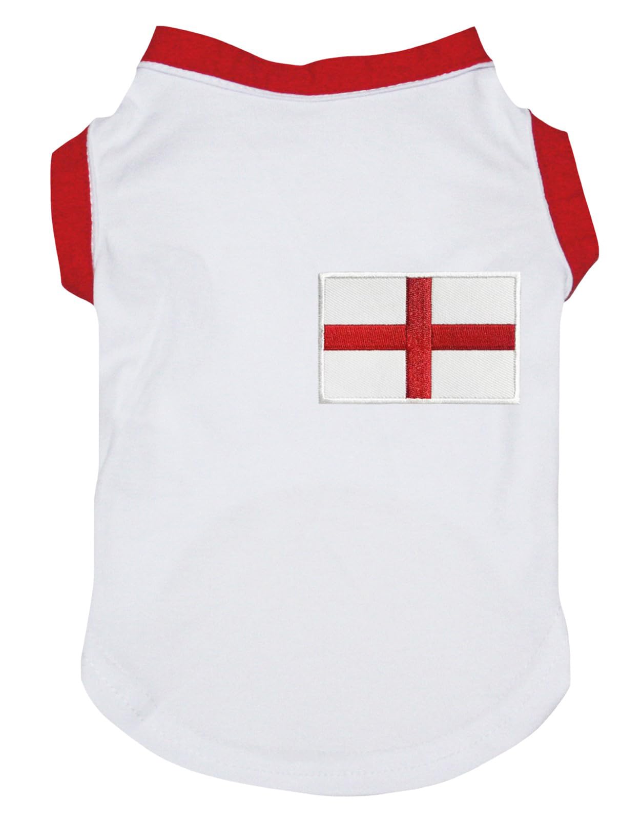 Petitebelle England Flags Puppy Dog Shirt (White, Small) — image 1