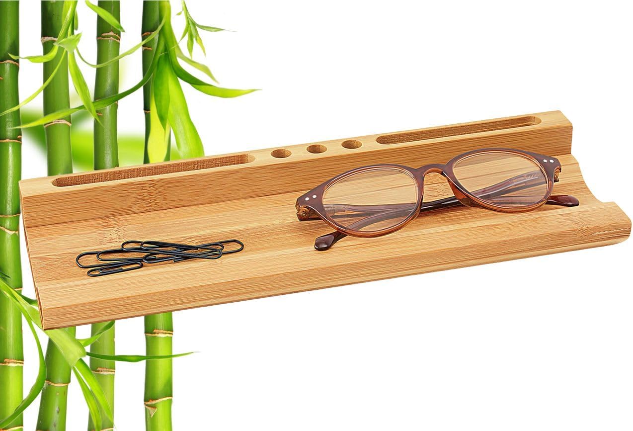 Wedo 61 1807 Bamboo Desk Organizer with Smartphone Holder