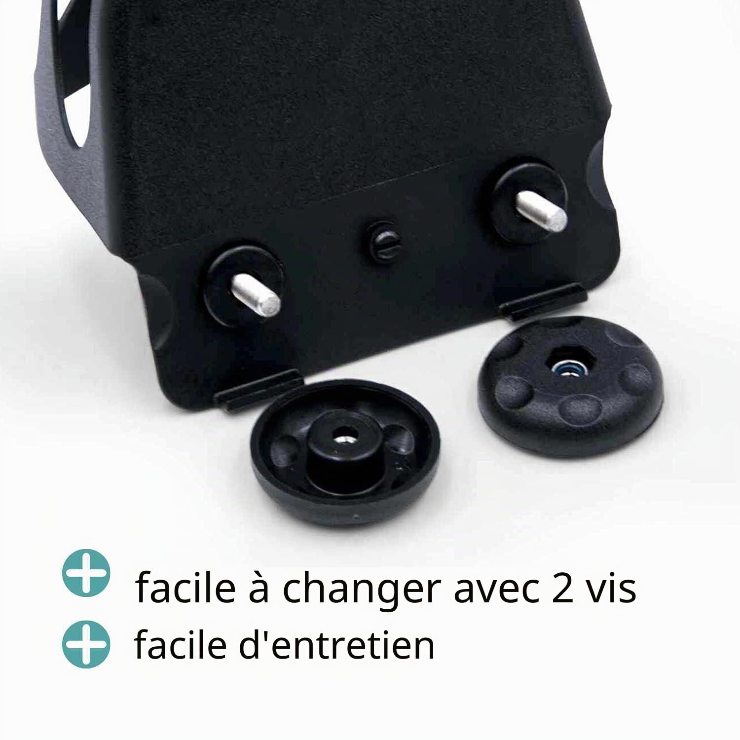 Tapis de Étrier avec durchrutschschutz 1 Paire = 2 pièces | durchrutschschutz Étrier pour enfants Noir Tapis de sécurité Étrier avec capuchon