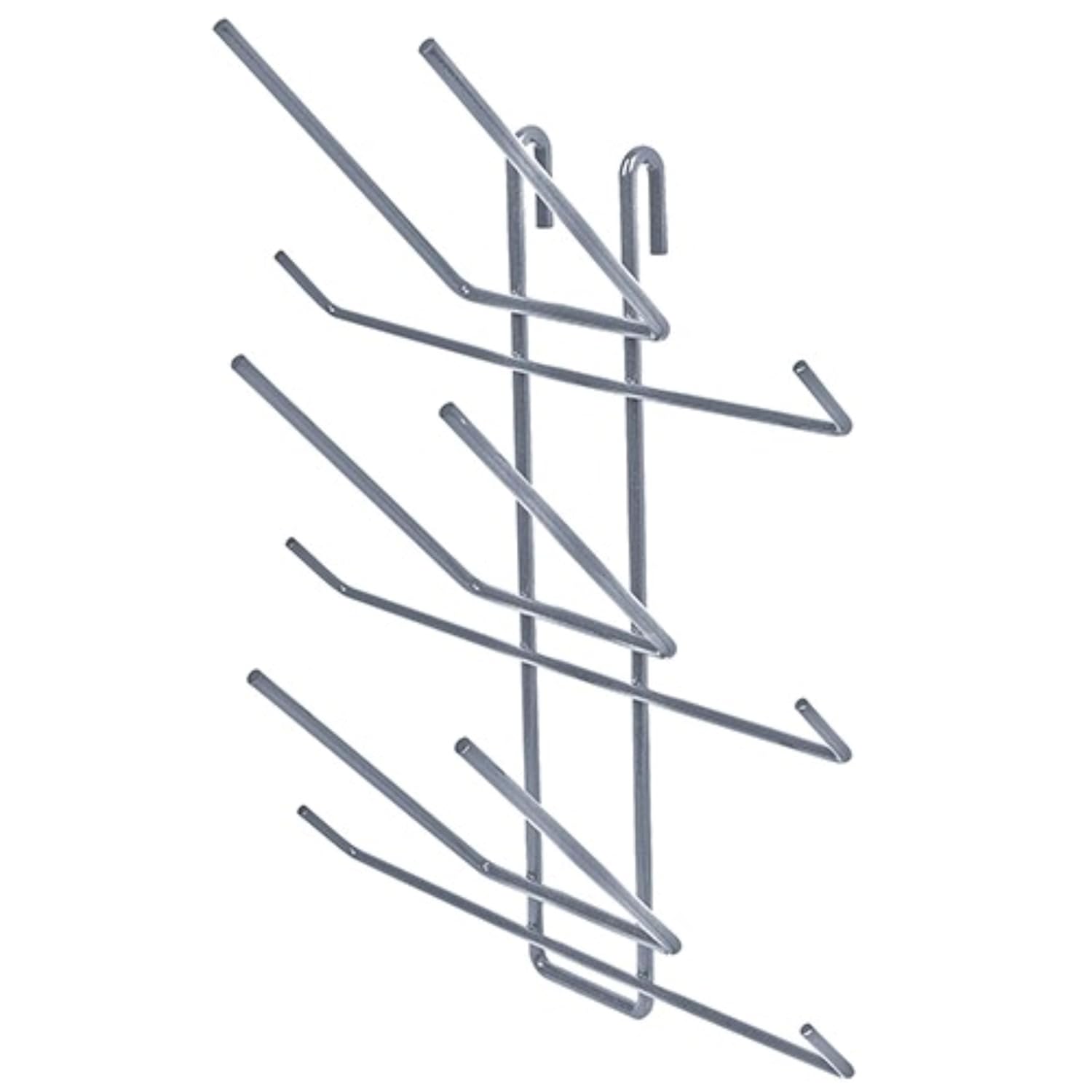 Quantum SG-BR6GY Epoxy Coated Bottle Drying Rack | Store Grid Panel Space Saving Container Stand Organizer for Commercial Restaurant Kitchen | 6 Bottles Capacity, 5.24"W x 11.01"D x 14.74"H, Gray, NSF