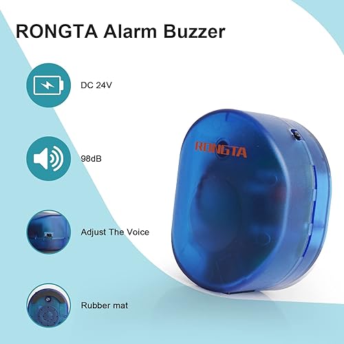 Miniatura 3 de RONGTA Zumbador de alarma de impresora, altavoz de pitido de boleto externo de 24 V CC 98dB, con interfaz de cajón de efectivo para impresoras de