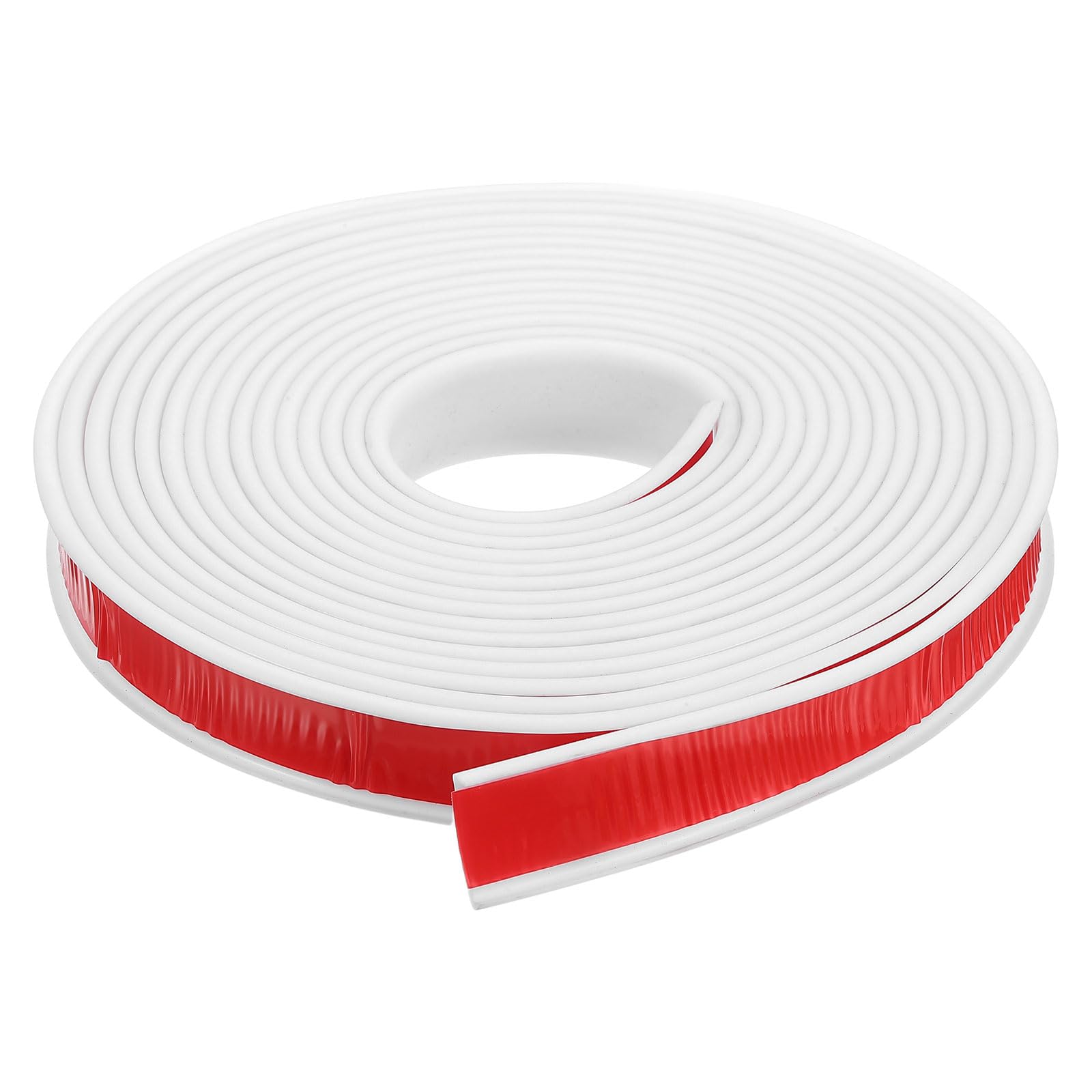 Muiltvoe U-Shape Edge Banding, 16.4ft Self-Adhesive U Channel Edge Protector TPE Flexible Furniture Edge Protector Veneer Edging Trim for Cabinet Table Shelves (15mm, White)