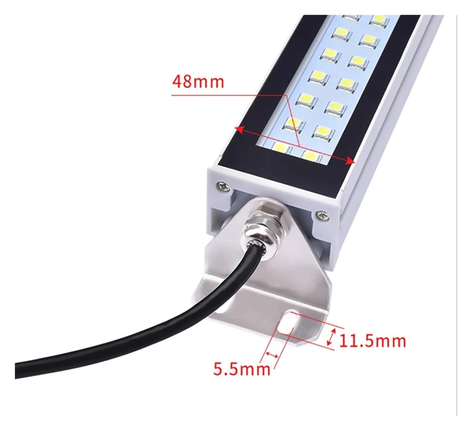 Luci industriali a LED for utensili da lavoro IP67, impermeabili, antiolio, for officina CNC, AC100-230V Alta luminosità(35cm-Cool white,110-230V)