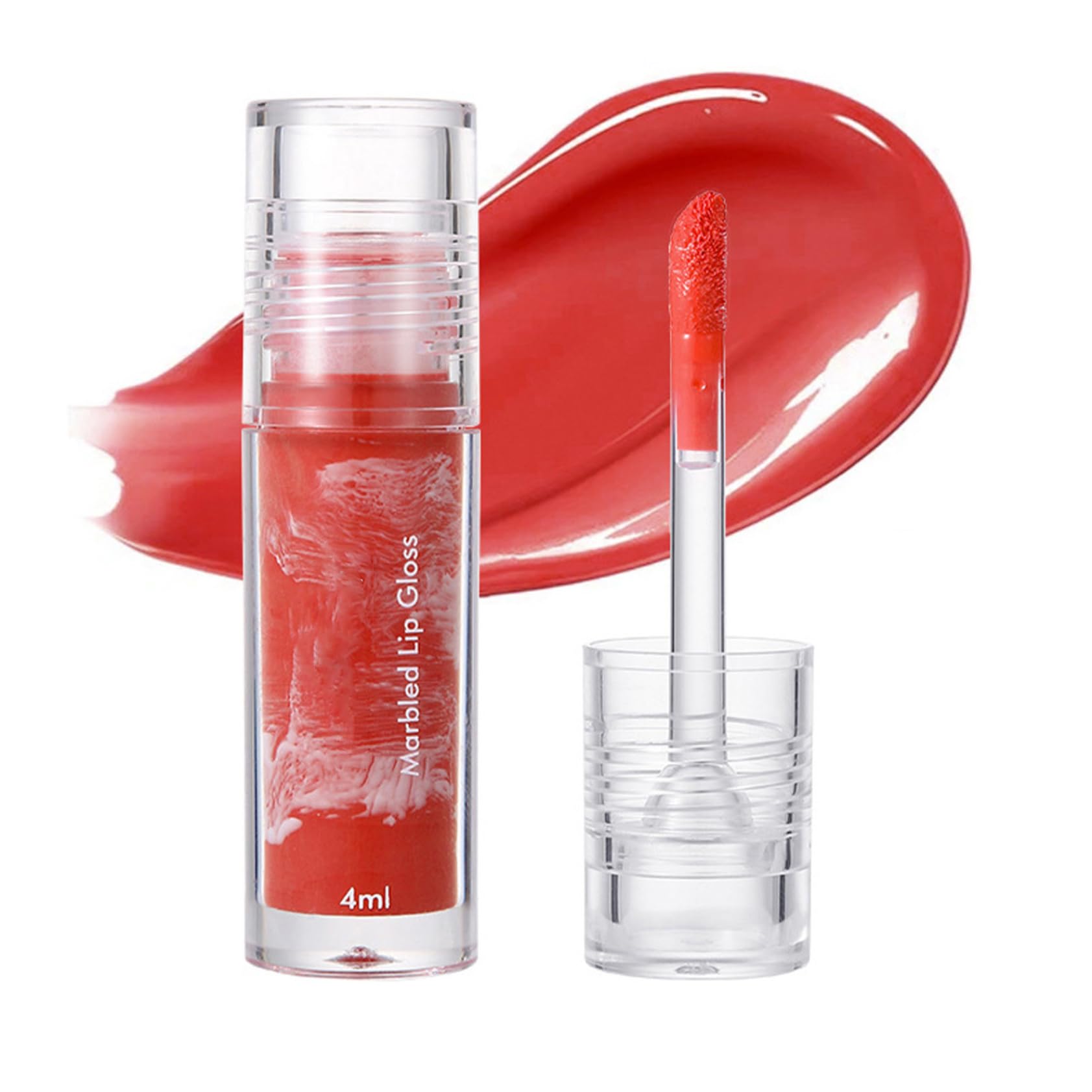Linjinx Shiny Hydrating Marble Lip Gloss Long Lasting Non Sticky Smooth Mirror Lip Balm For Women Girls Type