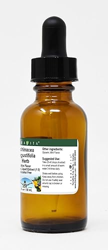 Miniatura 2 de Echinacea Angustifolia Hierba Glicerita Extracto Líquido (15) - Sabor a menta (1 oz, ZIN 522411)