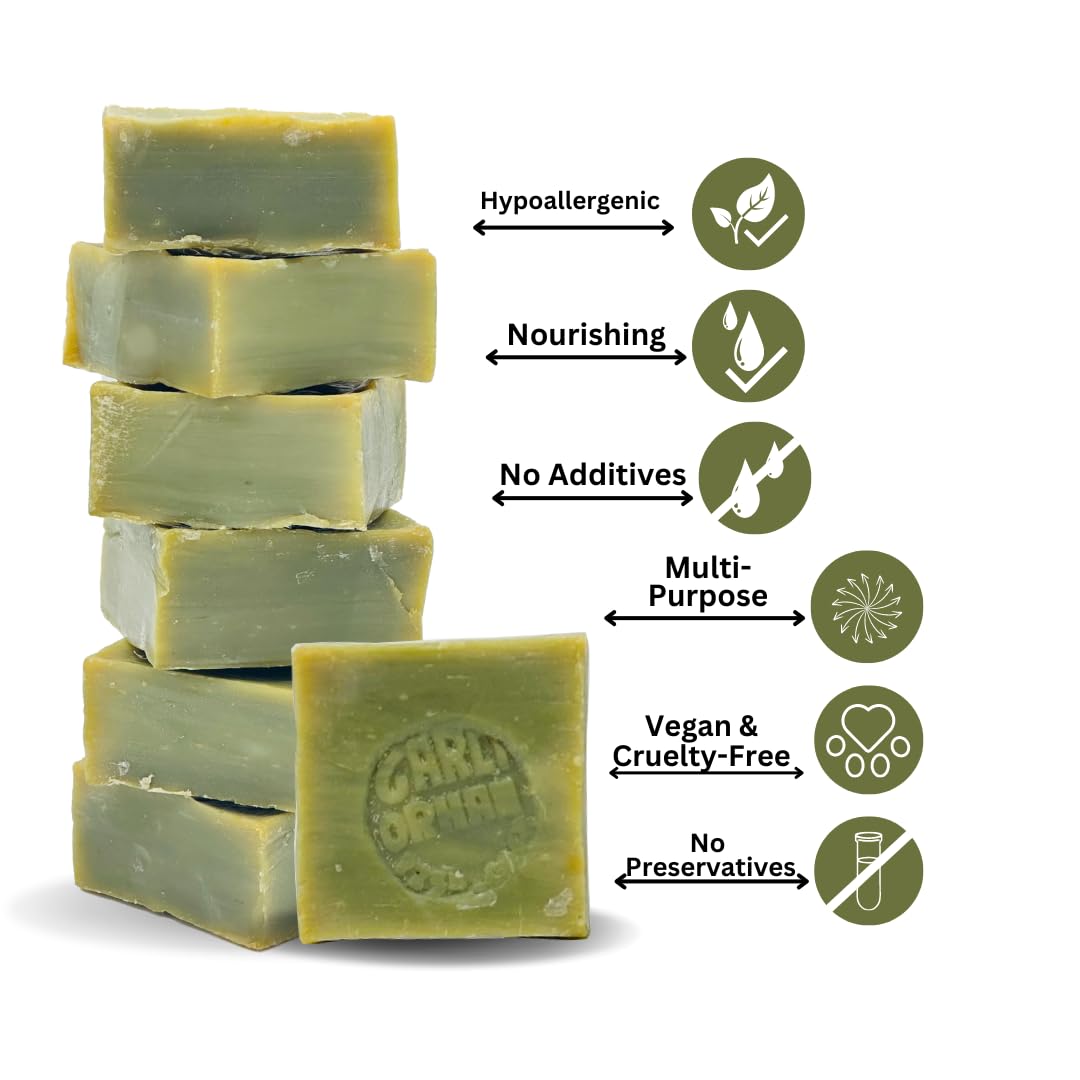 Turkish Bar 12 Pcs Pure Olive Oil Soap 100% Natural, Scent Free, Handmade, Cruelty-Free, Vegan - Image 4