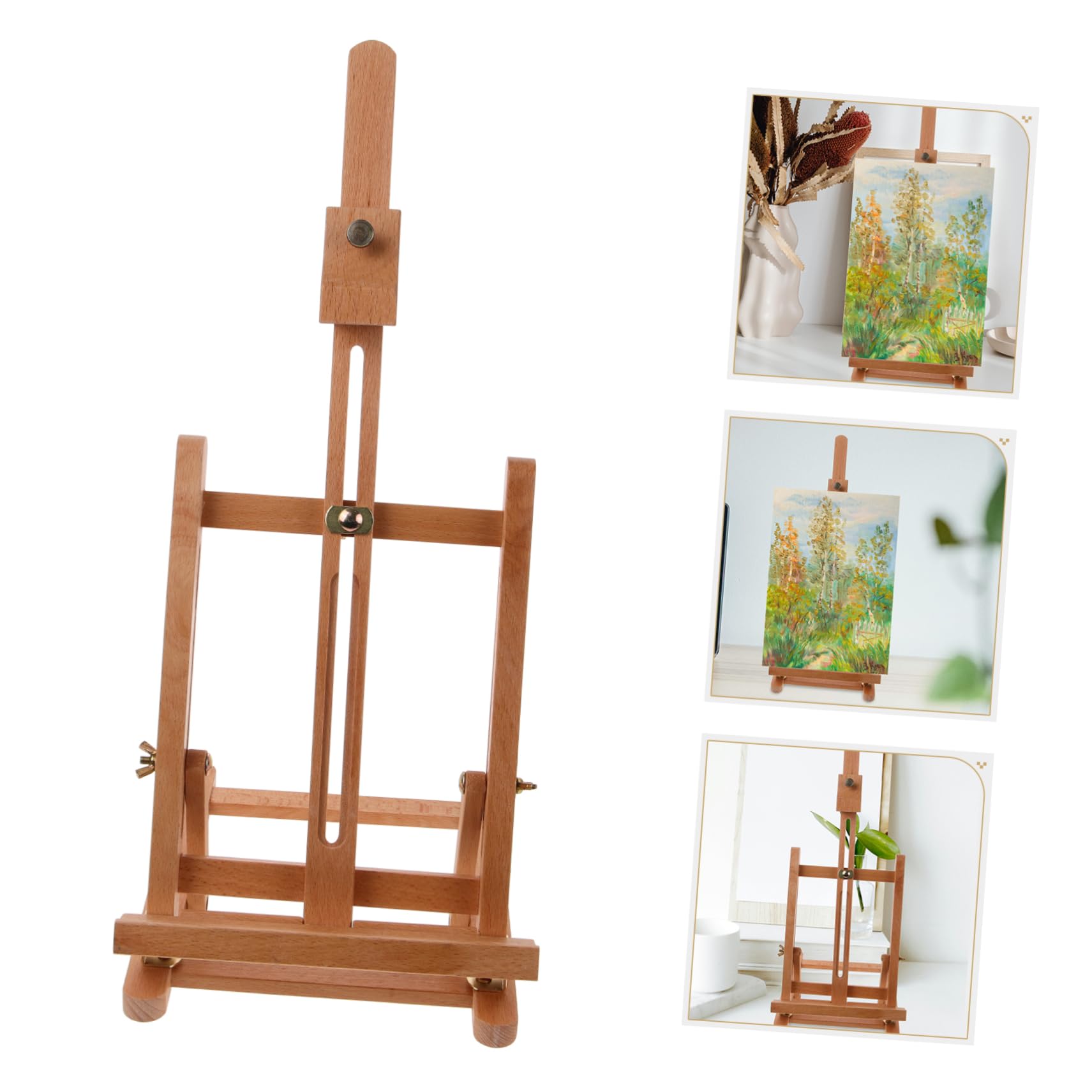Chevalet D’exposition D’art en Bois pour Adultes Débutants, Bureau