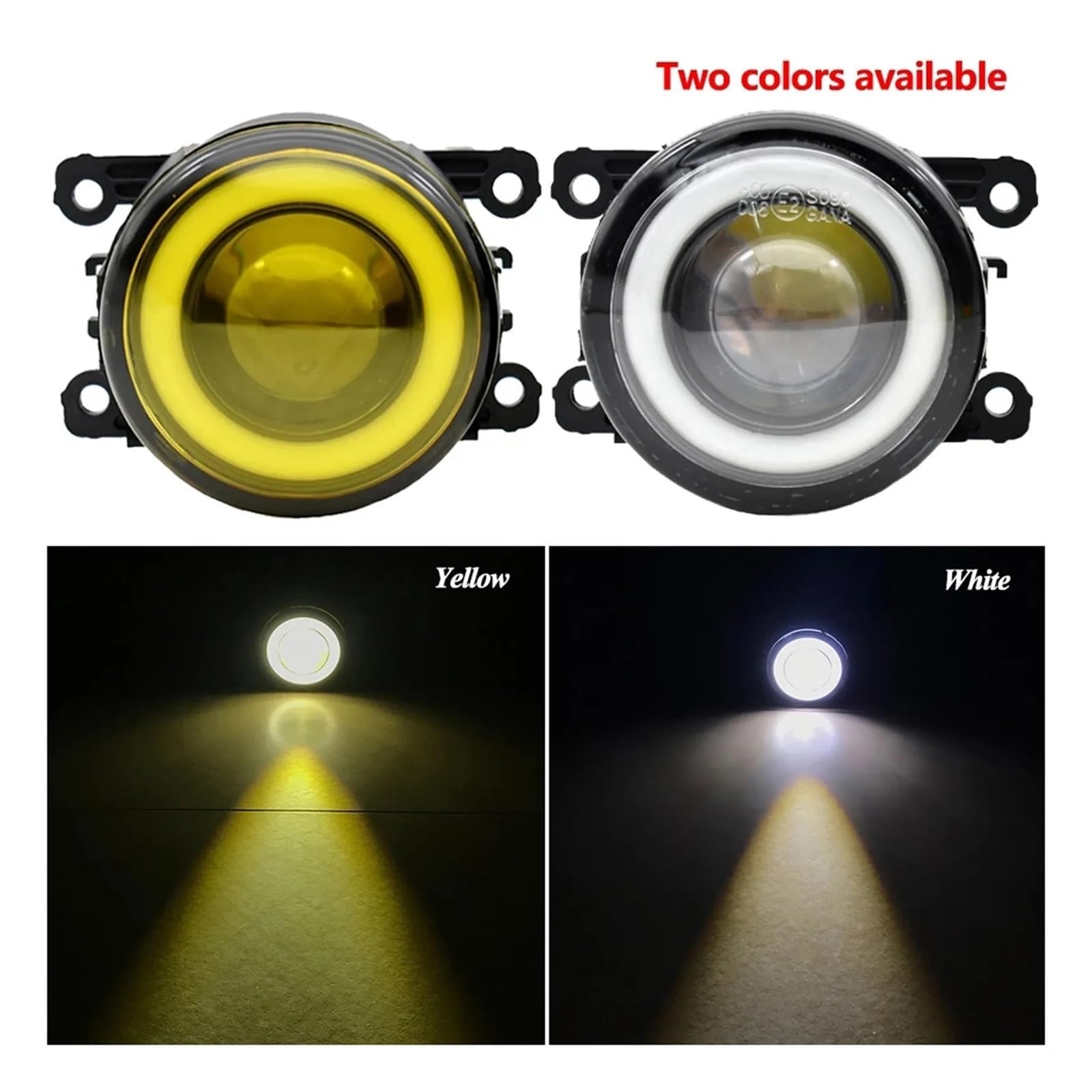1Set Led Angel Eye DRL Fog Light Fit For Nissan Patrol 2014-2019 Yellow +Cover+Wiring+Switch Kit Bumper Daytime Running Light światła do jazdy dziennej do samochodów