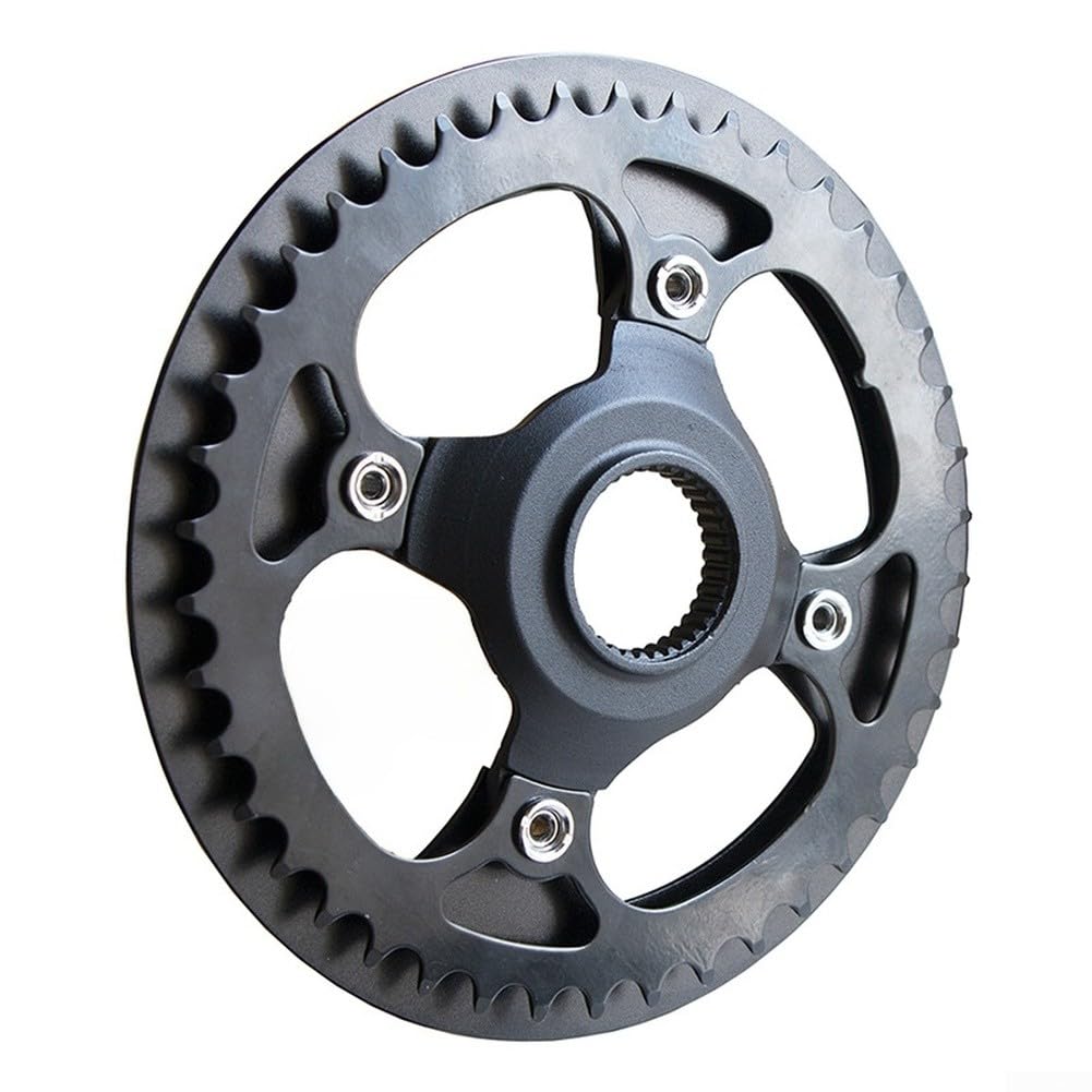 Chainring, 46T Bicycle Chain Ring, Compatible with for bafang Drive Motor, with Integrated Guard Plate, 33mm Bore for M500 M510 for m600 M620 Drive Motor