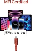 Vista 4 de BLACK+DECKER Duo de carga rápida: cargador de pared USB-C GaN de 20 W + cable Lightning trenzado de 6 pies