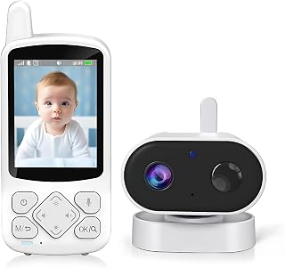Baby Monitor with Camera and Audio, No WiFi Needed 2.4GHz FHSS Secure Video Baby Monitor, 1000ft Range 15-Hour Battery, 2.8" LCD, Temperature Alert, Cry Detection, Night Vision, 2-Way Talk