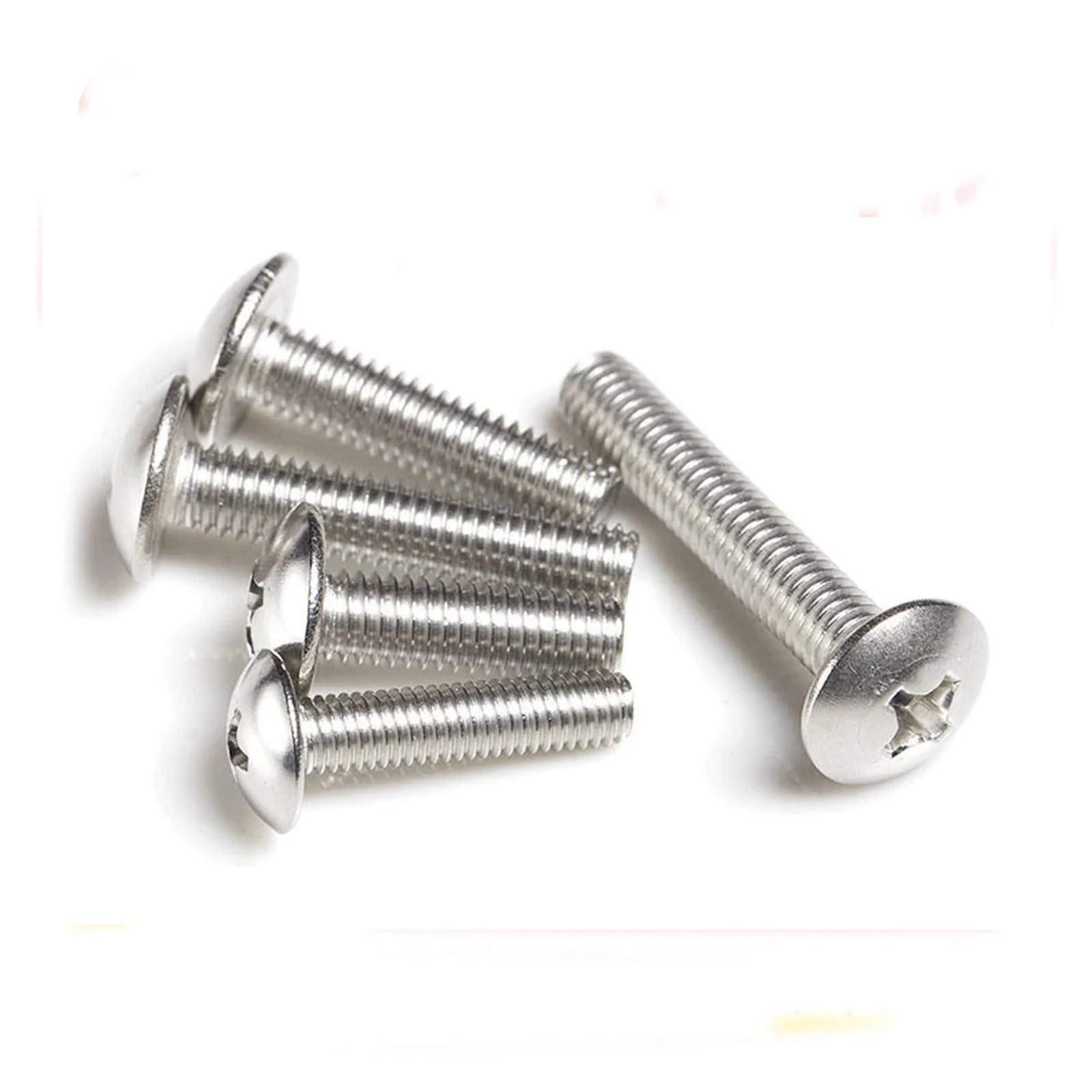 PVUV 50 Tornillos for máquina con Cabeza de Armadura con Ranura en Cruz, M3, M4, M5, Cabeza Plana Grande con Forma de Hongo, Acero Inoxidable 304(50mm x50pcs,M5)