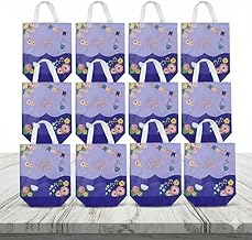 12 Pcs Floral “Thank You” Bag Gift Bag for Kids Birthday Party, Thankyou Gift Bag, Birthday Return Gift Party Favor Return Gift Navratri Gift for Kanya Thankyou Bag for Parties Festivals (BLUE)