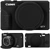 Camera Case for Canon Powershot G7 X Mark III Digital Camera, Soft Silicone Protective Bag Removable Lens Cover, Silicone Cover Rubber Soft Camera Case, Black