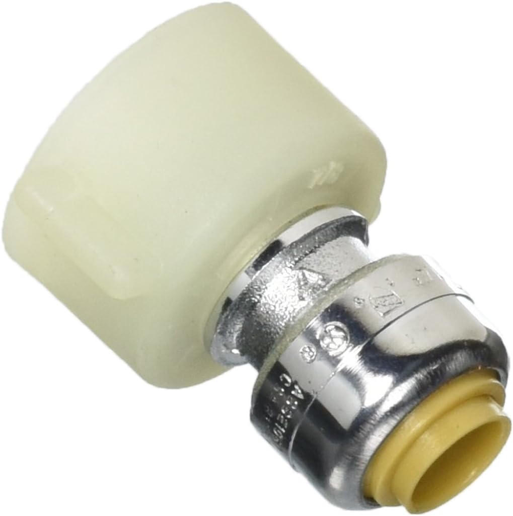 Cash Acme U3531LFA Push Fit Tube Adapter, 14 X 78 in, Ballcock, Psi, 200 Deg F, Chrome Plated, 14 x 78, Brass