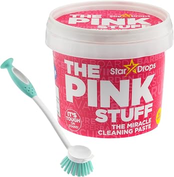 The Pink Stuff - The Miracle All Purpose Cleaning Paste With A Good Grips Deep Clean Brush Cream And Brush