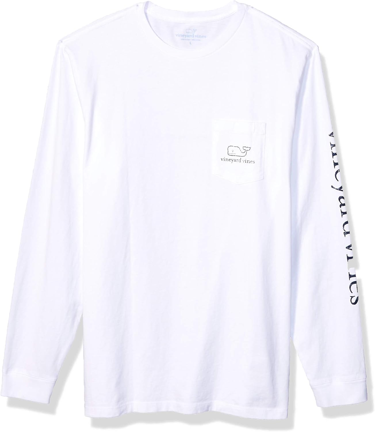vineyard vines Men's Long Sleeve Vintage Whale Pocket T-Shirt