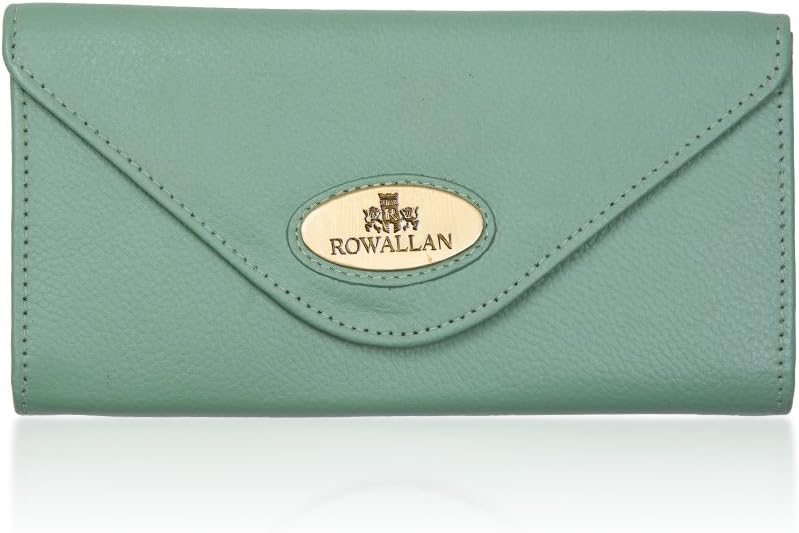 Real Leather Luxury Rowallan Purse in Mint Green ladies fashion