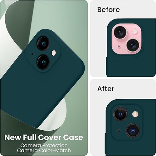 Miniatura 282 de FireNova Funda para iPhone 14 Pro, funda de silicona mejorada [protección de cámara] con [2 protectores de pantalla], forro interior de microfibra