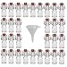 Produktbild Viva Haushaltswaren - 30 x Mini Glasflasche 50 ml mit Bügelverschluss aus Porzellan zum Befüllen, als kleine Likörflasche & Ölflasche verwendbar (inkl. Trichter Ø 7 cm)