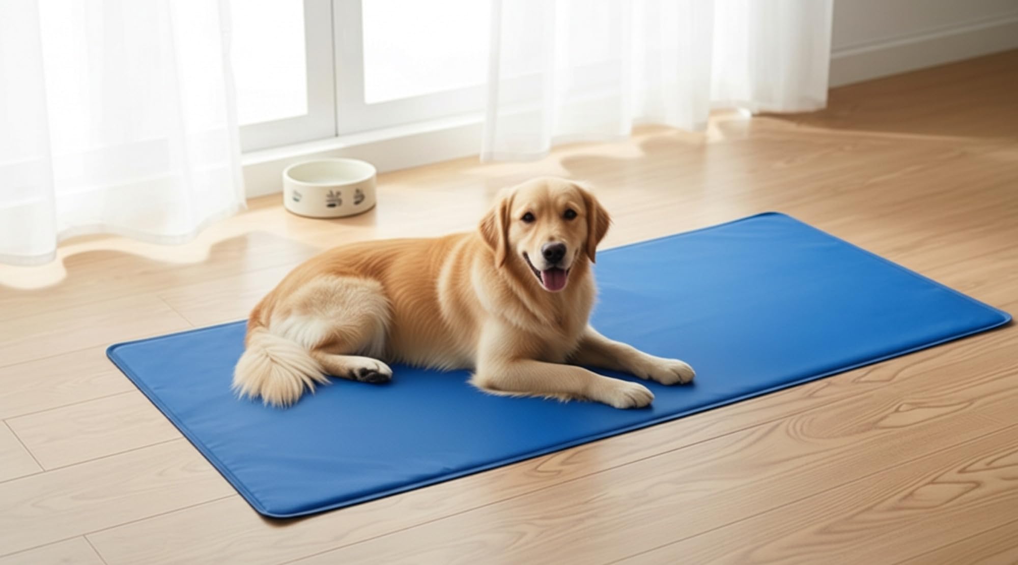 Tappetino refrigerante (Large 50 x 90 cm) per cani e gatti – Autoraffreddante, atossico, durevole e resistente ai graffi – rigenerazione automatica della funzione di raffreddamento