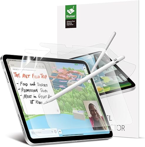Bioton Paperfeel - Protector de pantalla compatible con iPad de 10 generación de 109 pulgadas 2022 Touch Like Paper Anti-Glare Fácil instalación