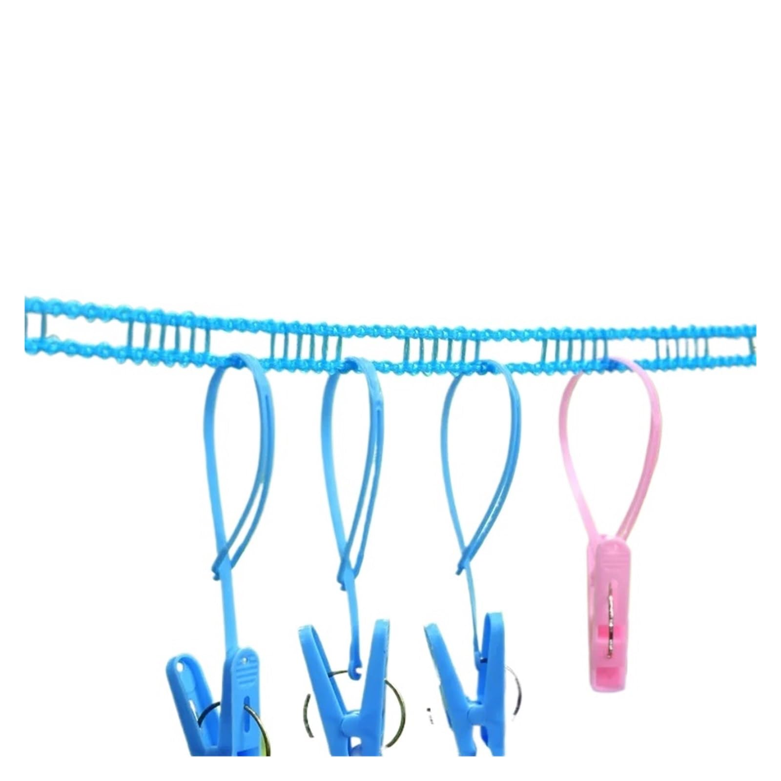 Long Outdoor Windproof Clothesline Travel Retractable Rope Washing Line, Outdoor Camping(Pink,10M)