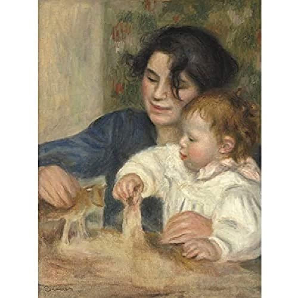 Auguste Renoir Gabrielle And Jean Unframed Wall Art Print Poster Home Decor Premium