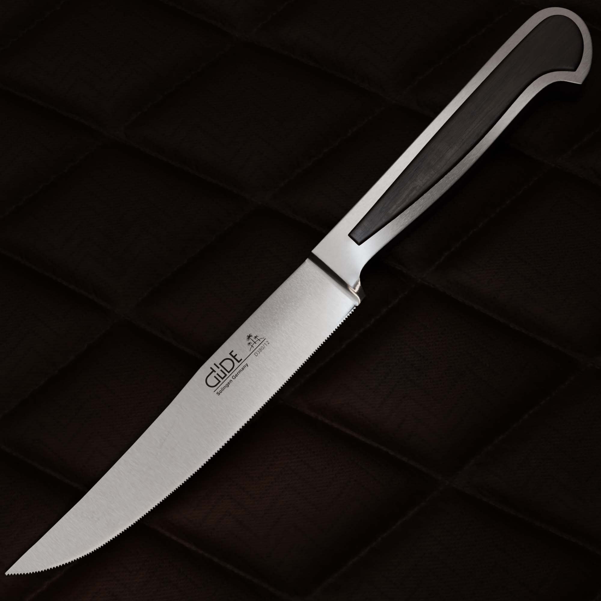 Güde Solingen - Cuchillo para filet con sierra forjado, 12 cm, granadillo, DELTA, Hecho a mano en Alemania