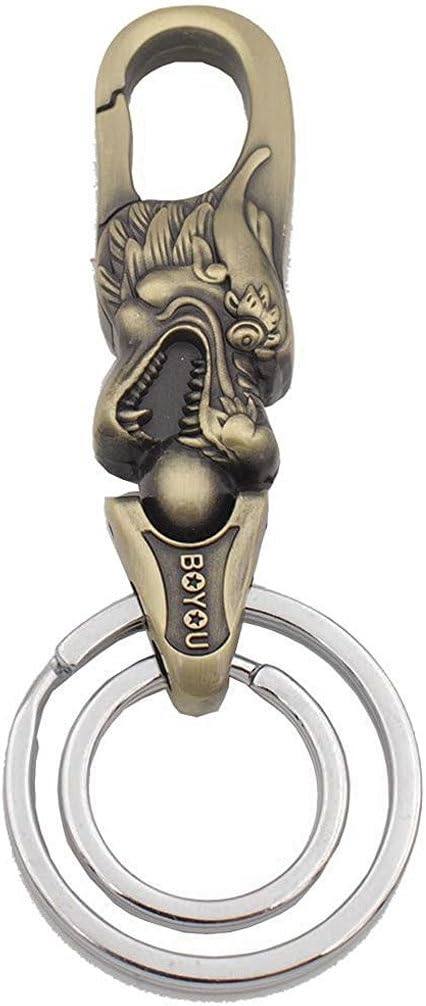 Sucolin Men's Keyrings Metal Dragon Vintage Key Chain for Car Keys Vintage