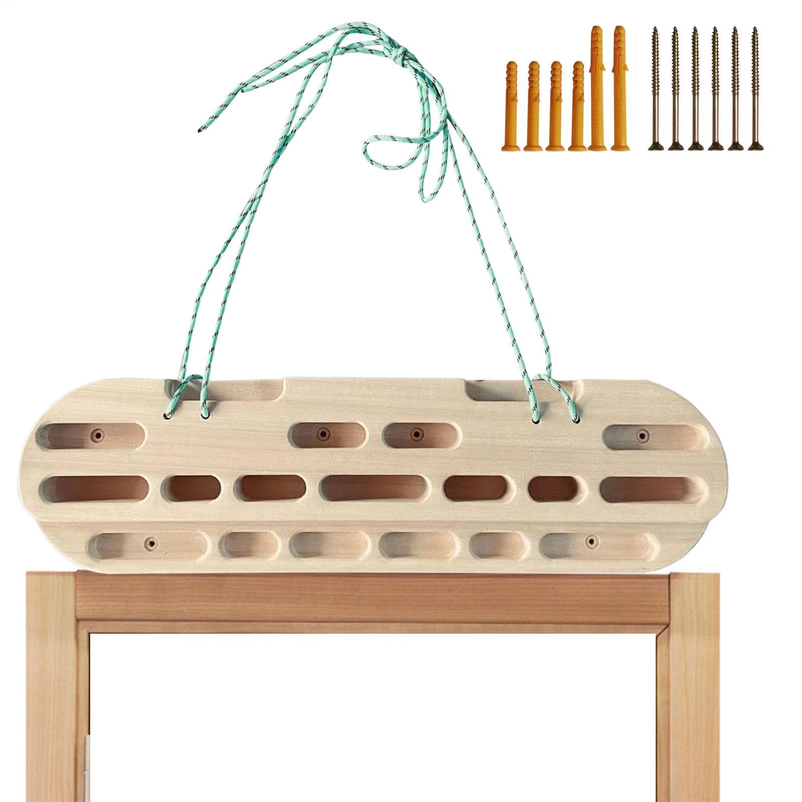 Tablero de dedos de madera - Entrenador de agarre de escalada portátil