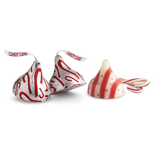 Miniatura 7 de Hersheys Kisses Candy Cane Christmas Edition 4 libras caramelos envueltos individualmente dulces a granel con imán Queen Jax para refrigerador