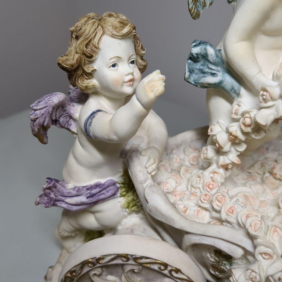 エンジェル 陶器 オブジェ 美術品 ロコロ調 アンティーク ヴィンテージ