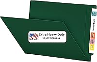 Vista 19 de Carpetas de archivos marrones, material médico, carpeta con pestaña final reforzada tamaño carta con cierre de 2 pulgadas en el interior frontal