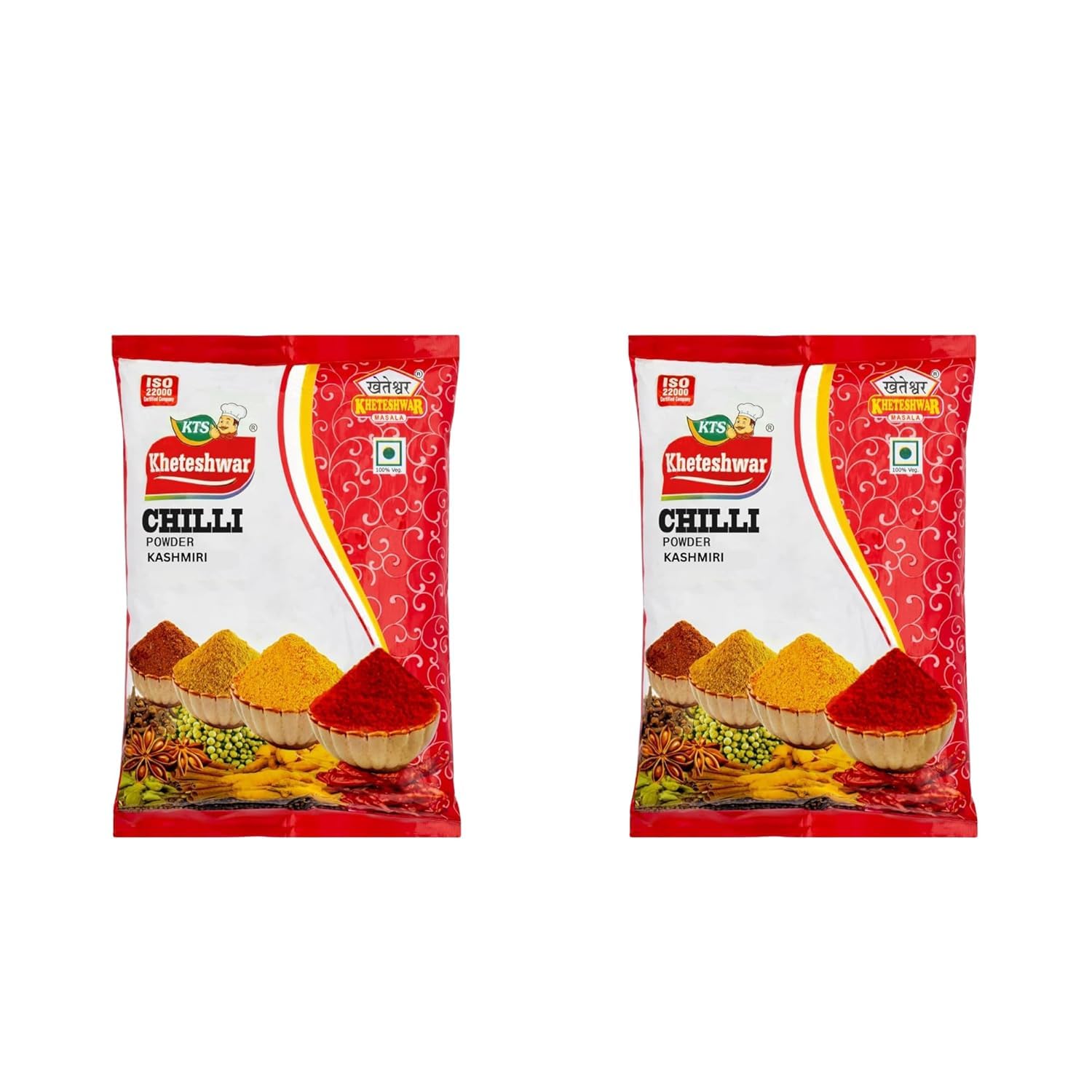 KHETESHWAR Kashmiri Chilli Premium Powder (Lal Mirch) | Fresh and 100% Natural | Sourced From Pampore, Kashmir | Made with handpicked and sun-dried chillies | No Added Colours (100GM (Pack of 2)) (B0CW9SW45M) Amazon Price History, Amazon Price Tracker