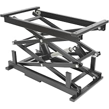 180 lbs Electric Scissor Lift Table, 10.4-43.3 Inch Adjustable Hydraulic Lifting Platform with Remote Control, Foldable Motorized Lift Table for Factory Warehouse, Material Handling and Transportation
