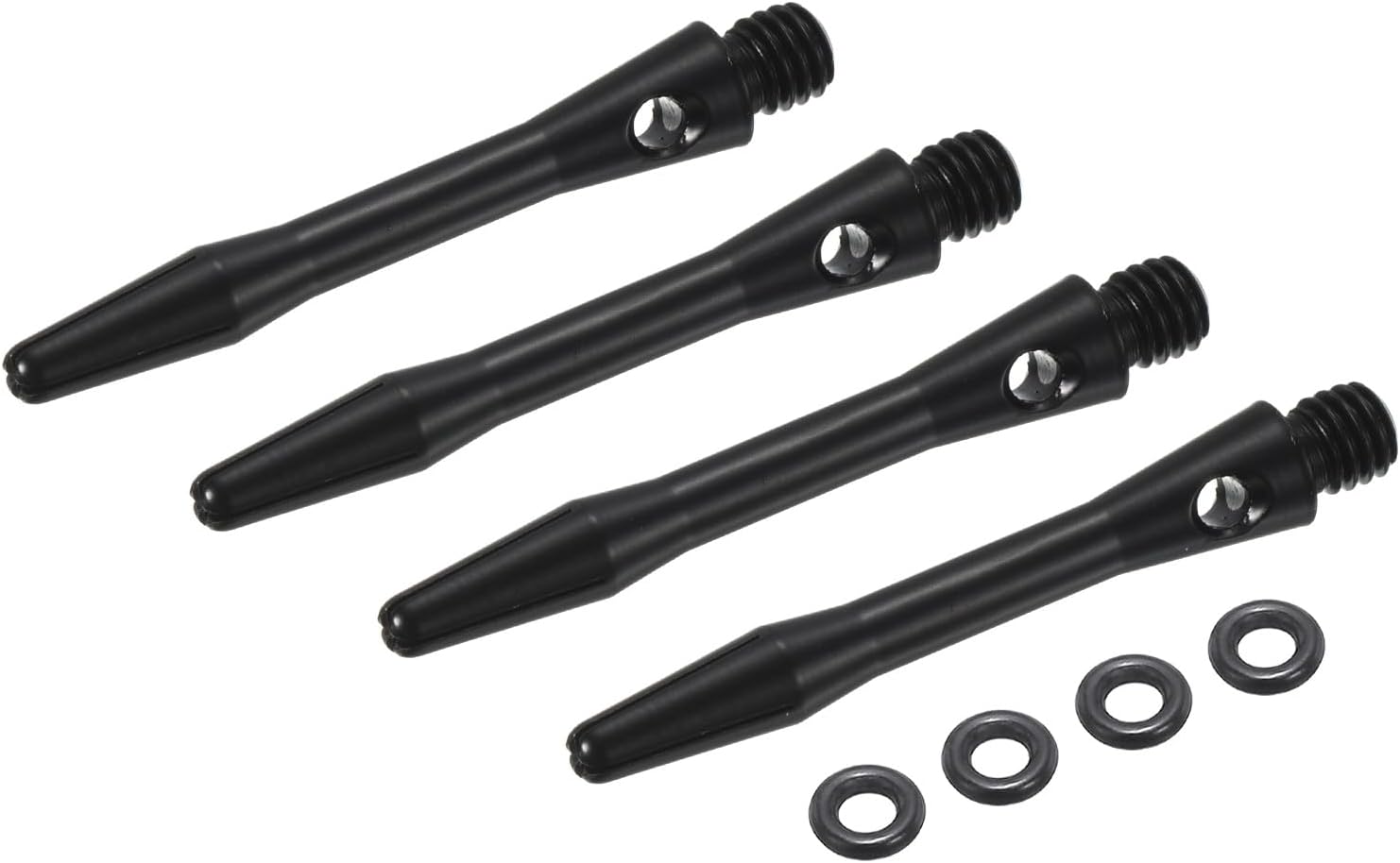 PATIKIL Aluminum Dart Shafts, 2BA Thread Dart Stems Replacement Accessories with Rubber Rings for Steel Tip