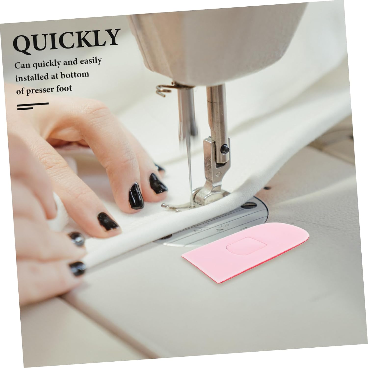 jojofuny 20pcs Sewing Machine Attachments Serger Machine Presser Foot Pad Plastic Pad for Overlock Foot Fit
