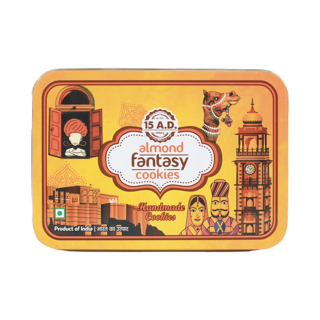 15 A.D. Bakery LLP Almond Fantasy Cookies | 225gm (Tin) | Handmade, Desi Ghee & Pure Butter, Traditional Taste | Pure Vegetarian Eggless Almond Cookies (B0CZDZCW26) Amazon Price History, Amazon Price Tracker