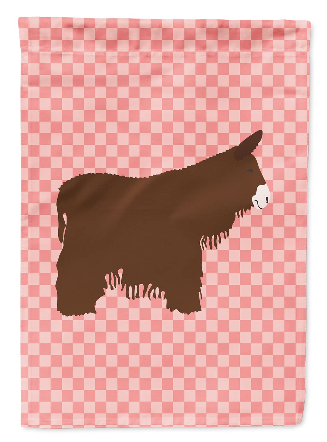 Drapeau Poitou Poiteuin Donkey Pink Check BB7852GF, mini pavillon de jardin décoratif multicolore