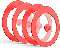 Vista 1 de 4 unidades de tapas de repuesto para recipientes de vidrio Pyrex 7201-PC de 4 tazas, tapa de silicona para tazón mezclador, hermética, color rojo