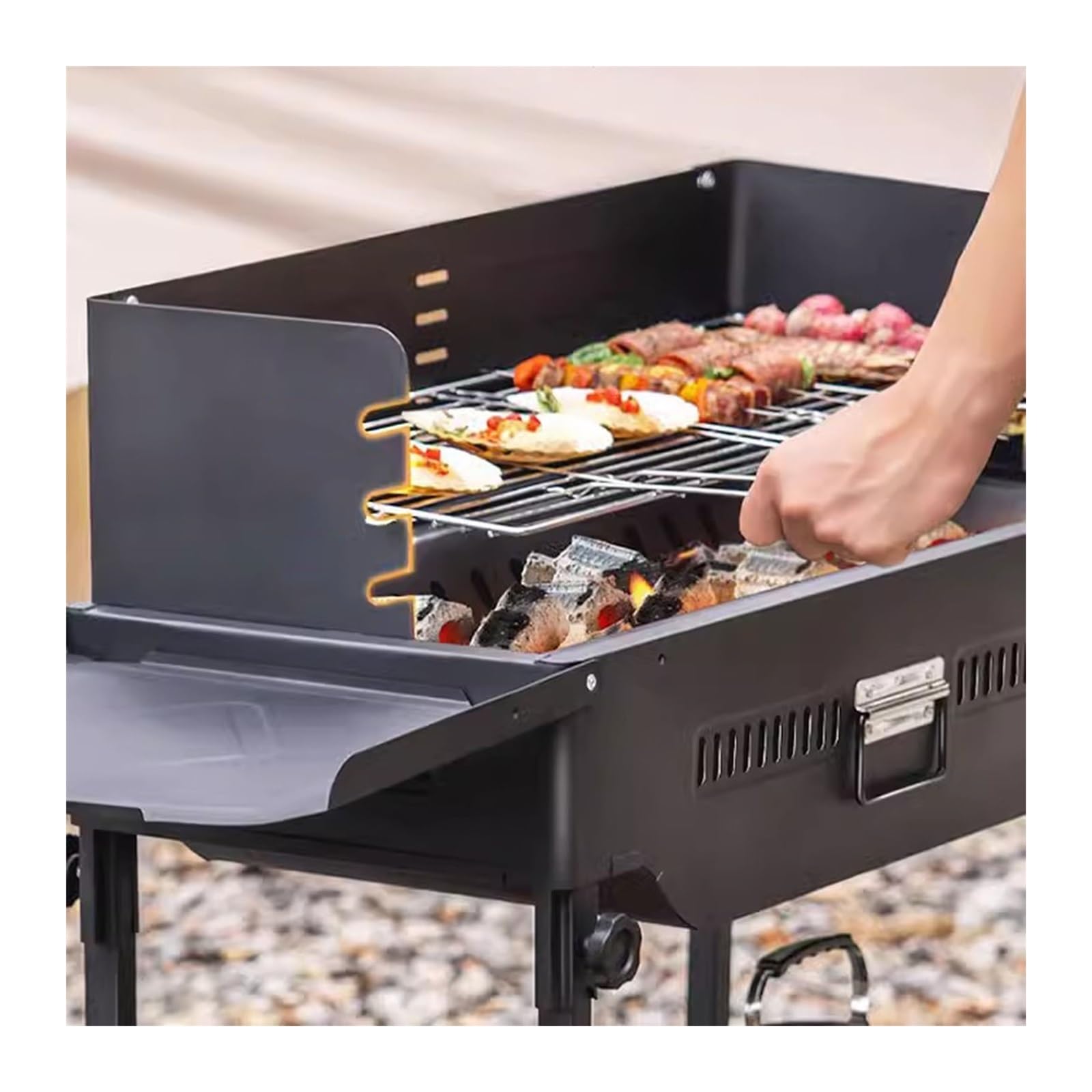 Griglia da Tavolo Barbecue da Campeggio Griglia a Carbone Portatile Pieghevole a for Esterni