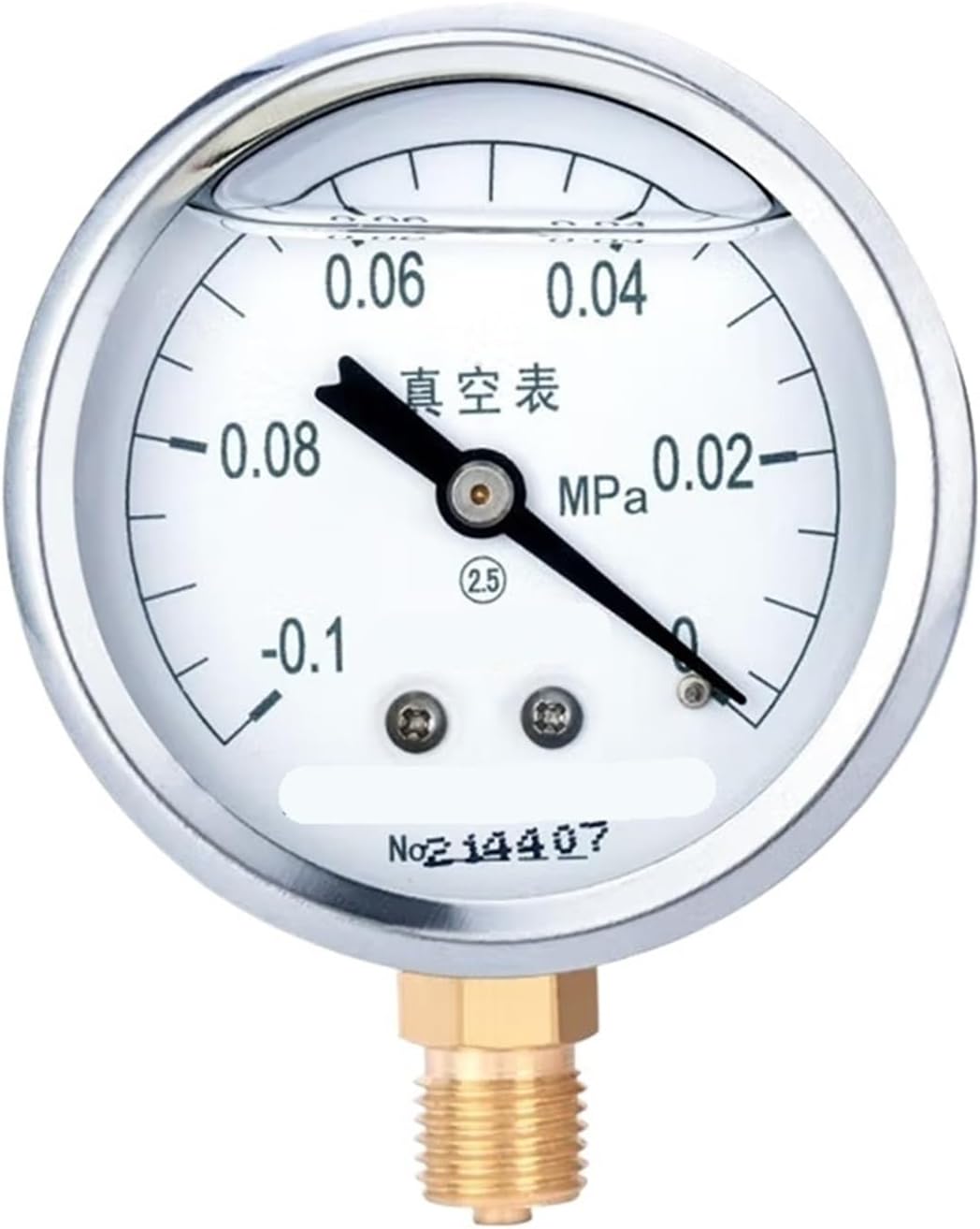 YTN-60 Radial Seismic Pressure Gauge Oil-Filled Pressure Gauge 2.5 Level air Pressure Hydraulic Oil Pressure Gauge Water Pressure Gauge 0-25mpa(-0.1+0mpa)